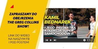 Kamil Bednarek testuje hamulce Mikoda w programie Greg Collins Show